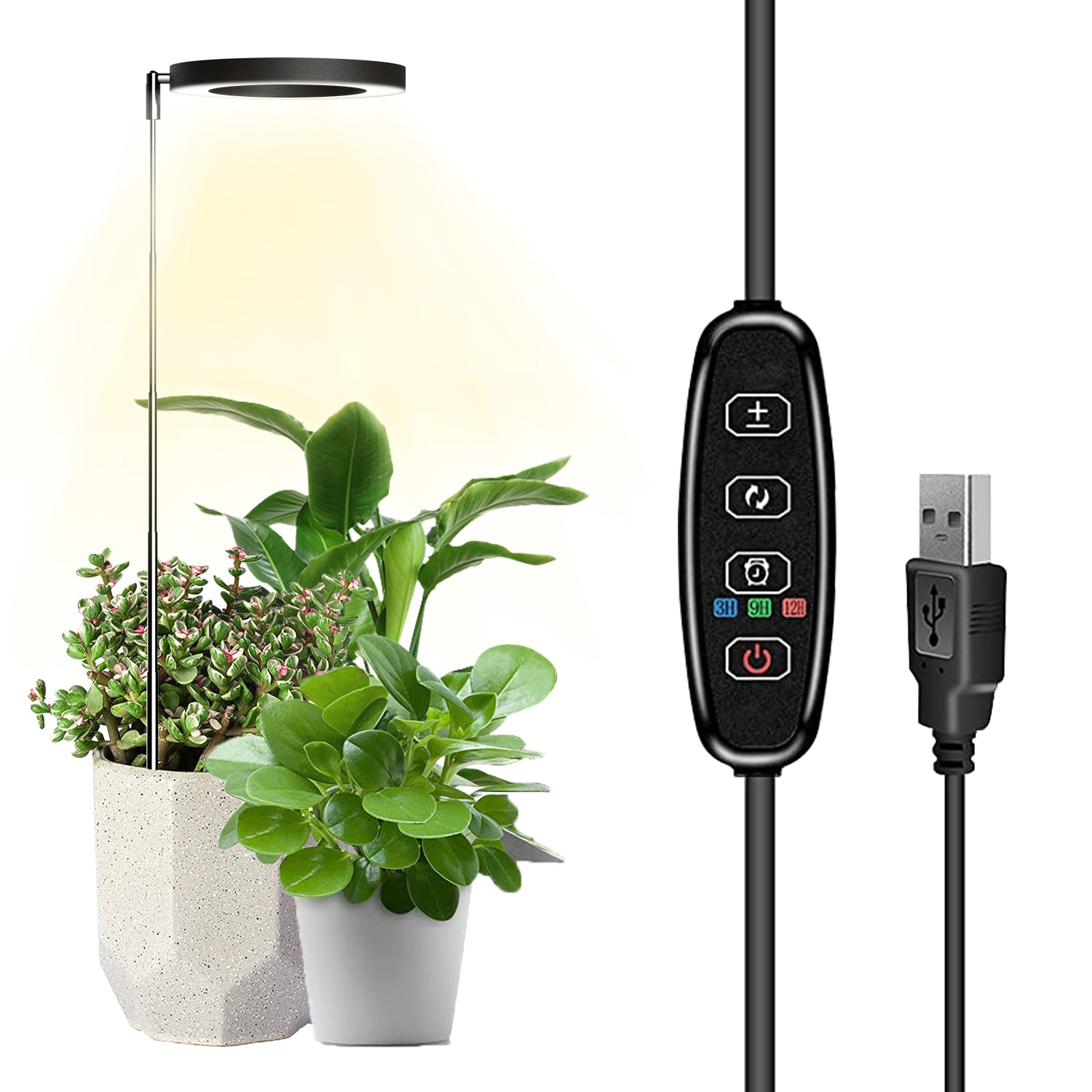 plant grow light with timer IMVSINCERE Plant Grow Light- LED Growing Light Full Spectrum for Indoo