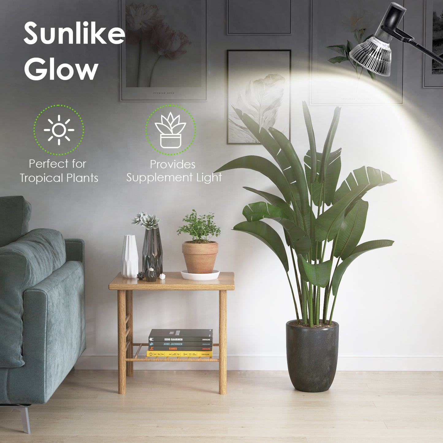 IMVSINCERE Grow Light Bulbs Full Spectrum, Grow Light for Indoor Plants with 180 LEDs, E26 E27 Base Grow Light Bulb for All Stages of Plant Growth House Garden Greenhouse Hydroponic Veg Flower