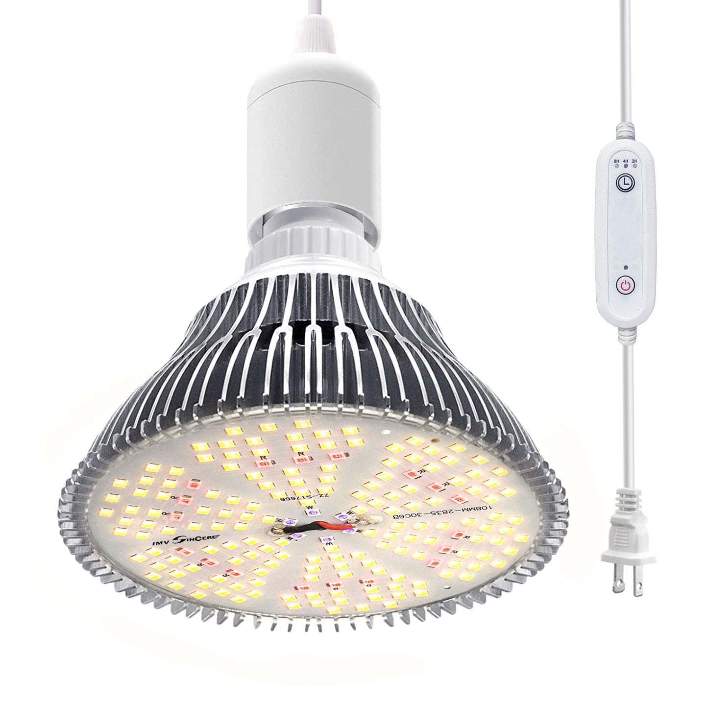 Grow Light Bulbs Full Spectrum, Grow Light for Indoor Plants with 180 LEDs, E26 E27 Socket Included Grow Light Bulb for All Stages of Plant Growth House Garden Greenhouse Hydroponic Veg Flower…
